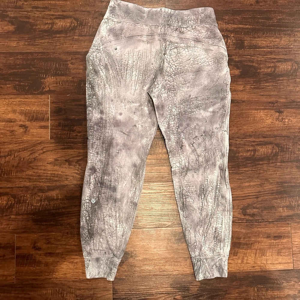 Gray Lululemon Tie Dyed Patterned Joggers With Dr… - image 2